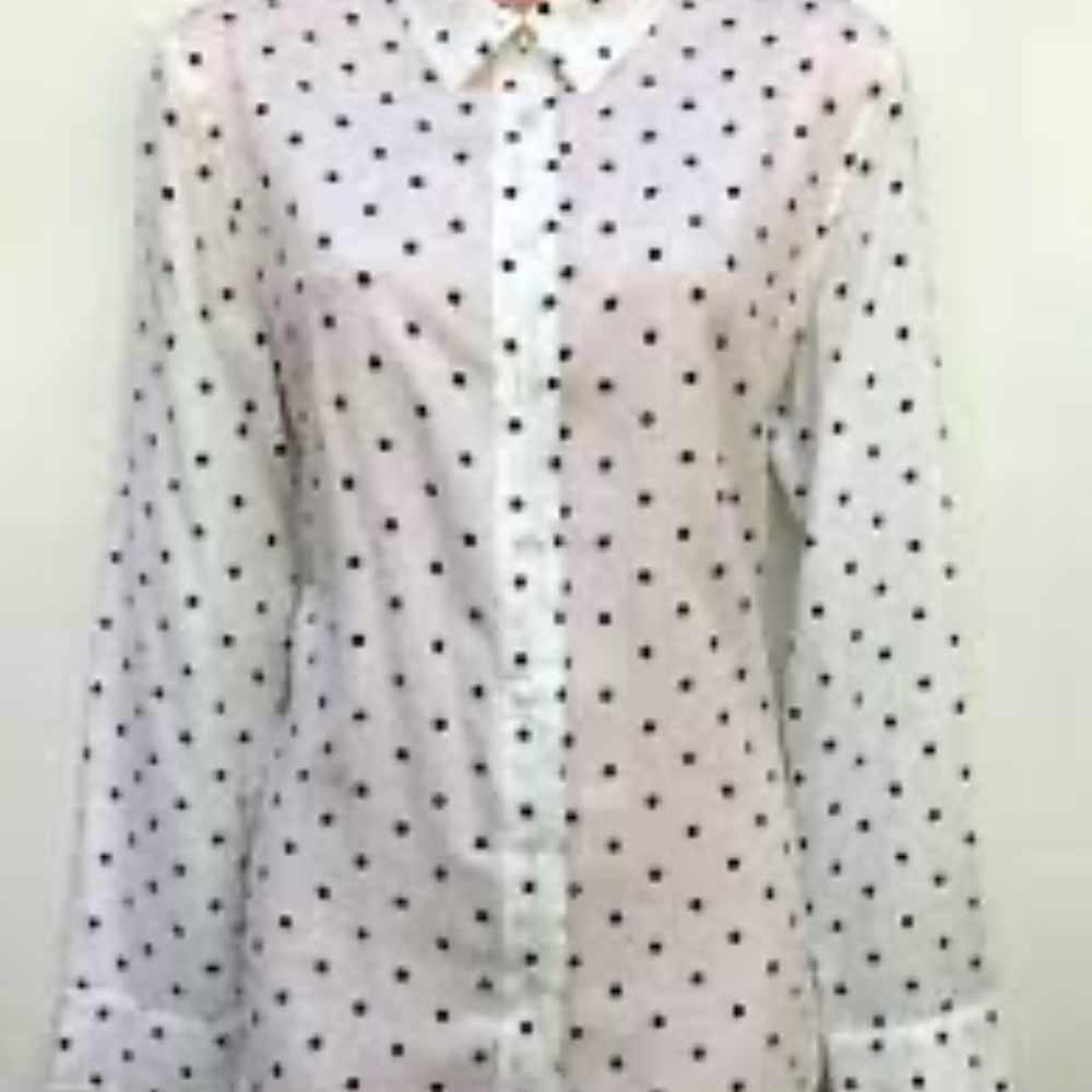 Red Fleece by Brooks Brothers 4 dot button front shirt white